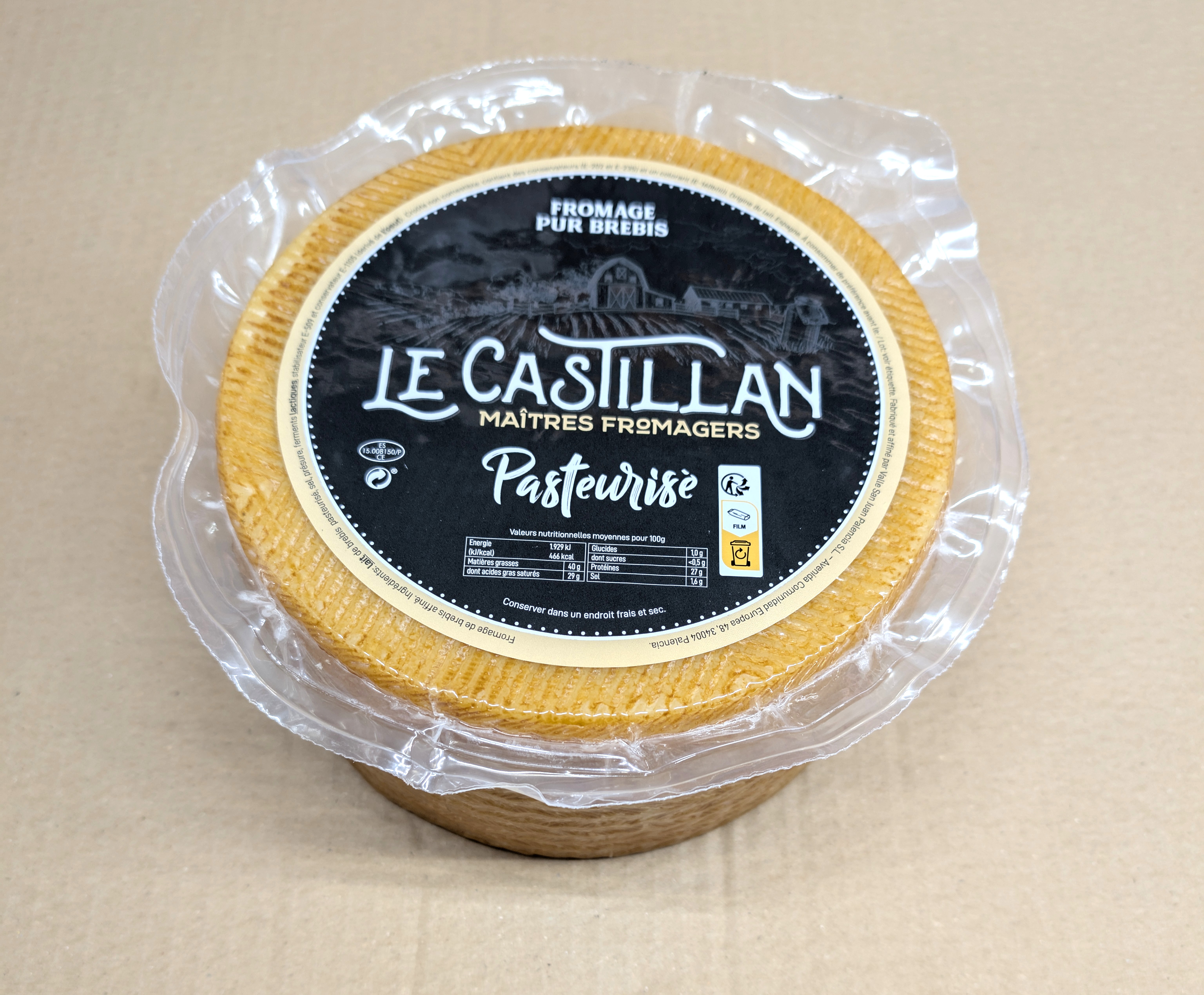FROMAGE BREBIS 6 MOIS PASTEURISE CASTILLAN